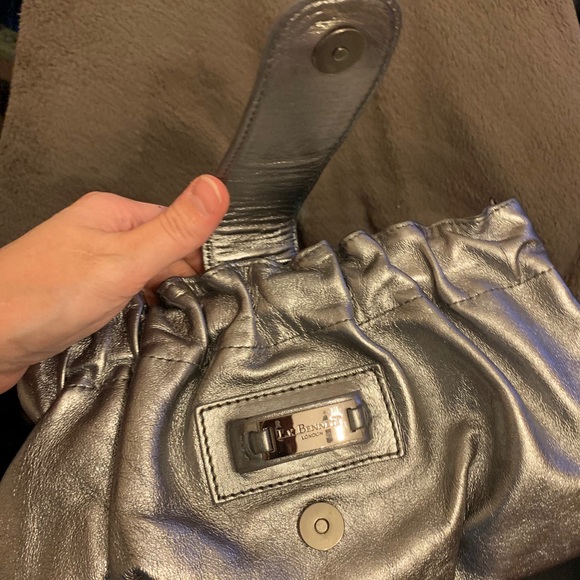 L.K.Bennett London Silver Handbag EUC - Picture 5 of 9